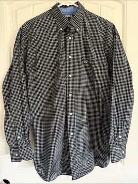 Panhandle Slim Black and White Check Button-Down Shirt